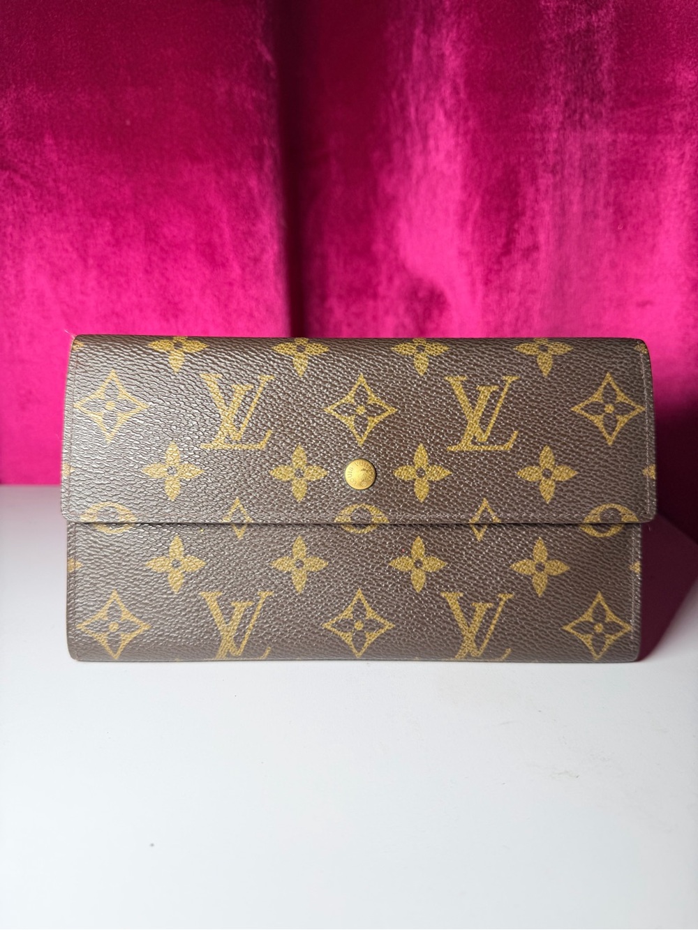 Louis Vuitton Monogram Canvas Wallet in Brown and Gold